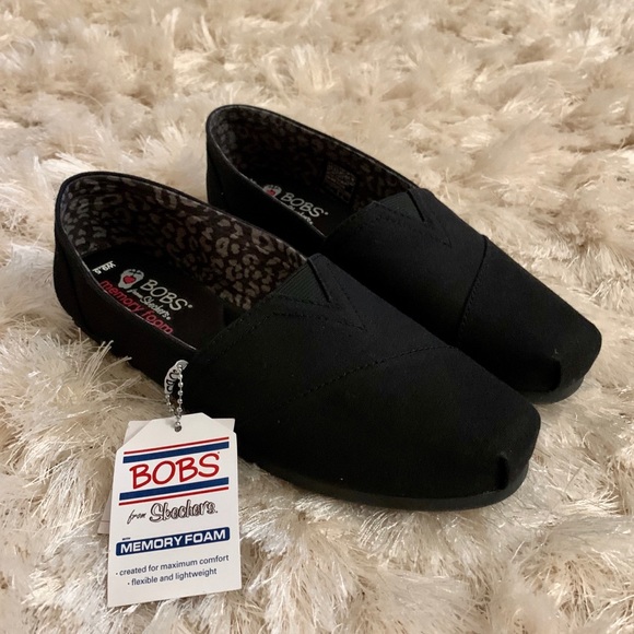bobs black slip on shoes